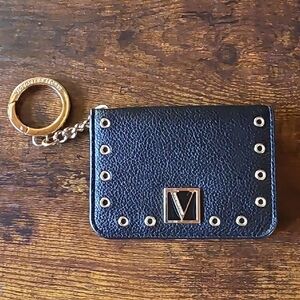 Victorias SECRET Black Studded Keychain Wallet